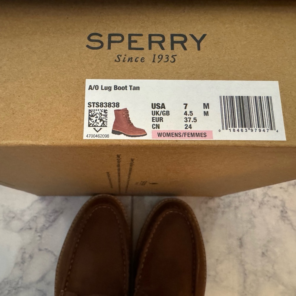 Sperry A/O Tan Leather Winter Boots - Picture 8 of 9